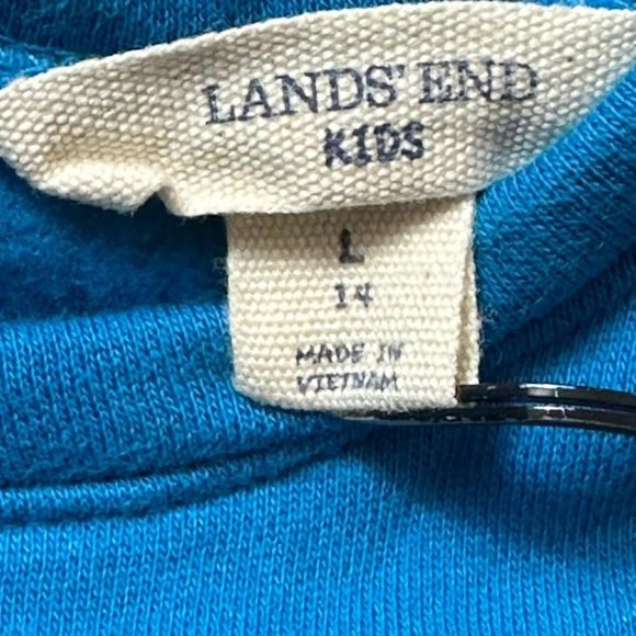 Lands' End Kids Pullover Sweater Size Large Haileys Comet Blue Long Sleeve Top - Picture 5 of 11